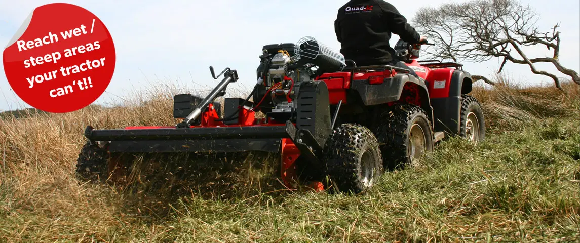 Reach wet / steep areas your tractor can't!!