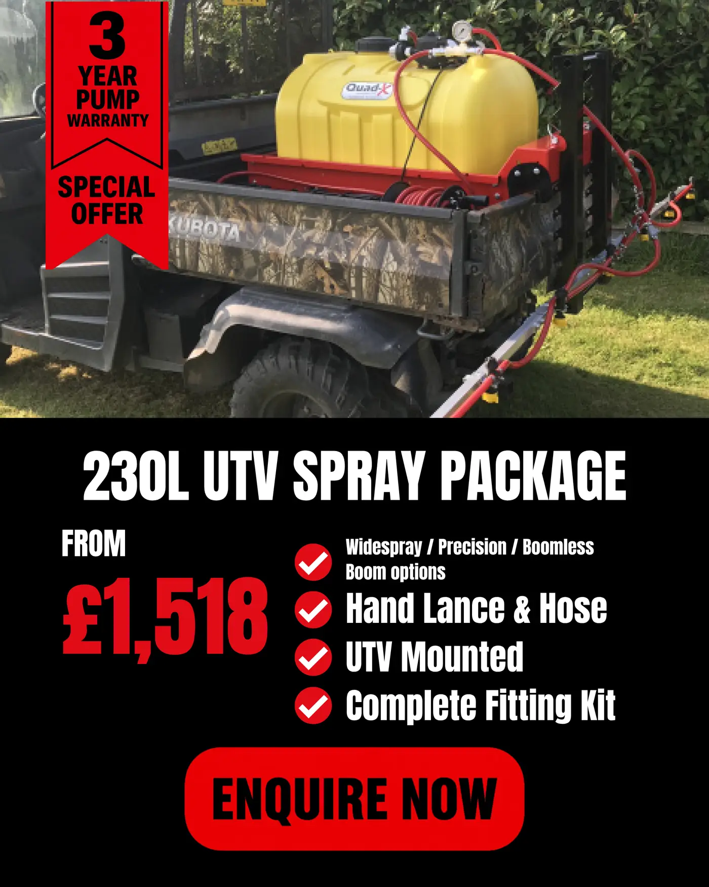 230L UTV Spray Package